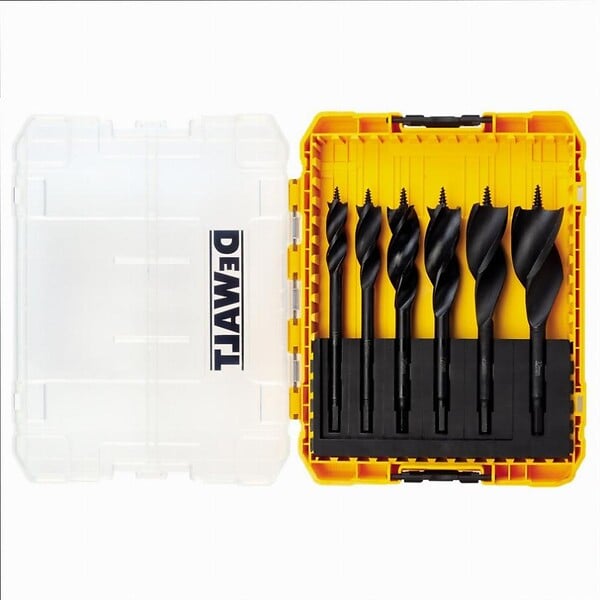 DEWALT - Coffret TOUGHCASE de 6 mèches à bois DEWALT DT90238-QZ 3 pointes Extrême - large