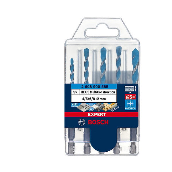 BOSCH - Kit BOSCH 5 forets expert + Assortiment d’embouts de vissage  + Coffret de scie trépan + Trousse mèches plates + Bonnet - large