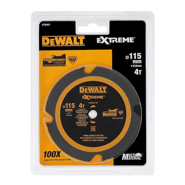 DEWALT - Lame de scie circulaire portative Ø115x9,5mm 4 dents DEWALT DT20421-QZ  denture diamant - large