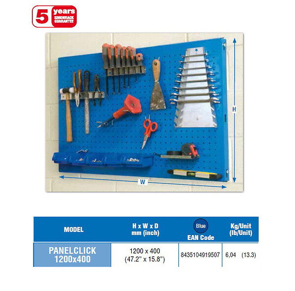 SIMON RACK - Panneau mural bleu pour atelier SIMONRACK - large