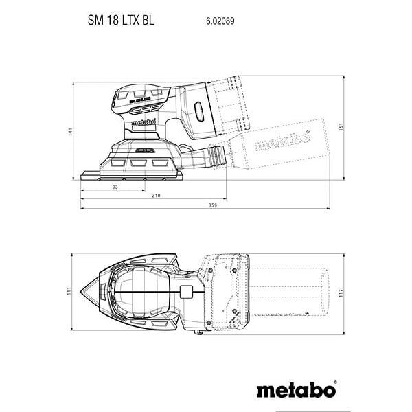 METABO - Ponceuse multifonction SM 18 LTX BL Metabo 602089840 (sans batterie) metaBOX - large