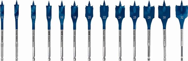 BOSCH - Mèches plates BOSCH 2608900336 Self Cut Speed set de 13 pièces - large
