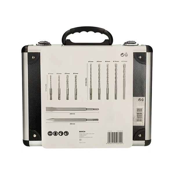 BOSCH - Mallette de 11 pièces BOSCH Professional 2608579916 SDS Plus-3 (burins pointus / burins plats / forets) - large