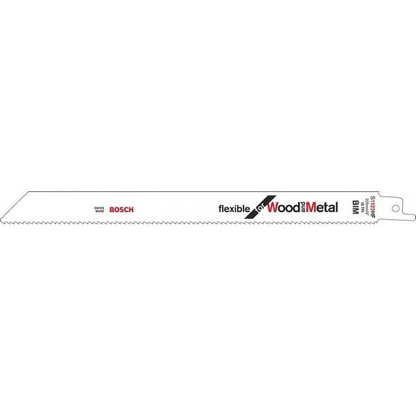 BOSCH - Lot de 5 lames de scie sabre S 1122 HF BOSCH 2608656021 pour bois et métal - large