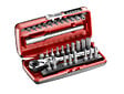 FACOM - Coffret d'embouts de vissage 1/4'' avec clé à cliquet FACOM R.180J31PB (31 pièces) - vignette