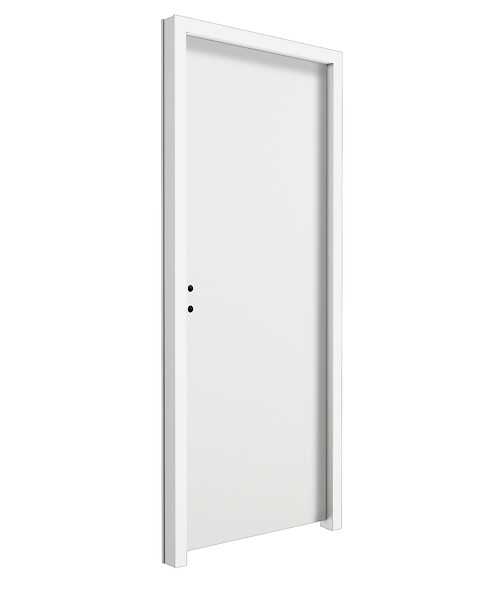 BALLAY - Bloc Porte 2040x730mm isoplane alvéolaire poussant droit, prépeint / Huisserie 73x54mm prépeinte + joint confort / Serrure pêne demi-tour / PEFC - large