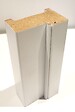 BALLAY - Bloc Porte 2040x830mm 3 panneaux traverse droite, veines bois, âme alvéolaire poussant droit, prépeint / Huisserie 73x54mm prépeinte + joint confort / Serrure pêne demi-tour / PEFC - vignette
