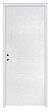 BALLAY - Bloc Porte 2040x730mm « Linéa », veines bois, âme alvéolaire poussant gauche, prépeint / Huisserie 73x54mm prépeinte + joint confort / Serrure pêne demi-tour / PEFC - vignette