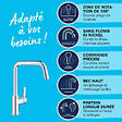 GROHE - Robinet de cuisine monocommande Start 2021 chromé + nettoyant GrohClean - vignette
