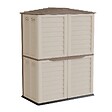 INTEC - Abri de jardin Extérieur 2 portes Beige 151 x 83 x H200cm Cabanon de jardin avec plancher intégré INTEC - vignette