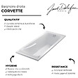 JACOB DELAFON - Baignoire Corvette + mitigeur monotrou + pare bain - vignette