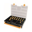 ARTPLAST - Boîte de rangement professionnelle Organiseur 23 compartiments amovibles Noir Orange 44.3 x 31.7 x 8 cm ARTPLAST - vignette