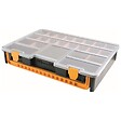ARTPLAST - Boîte de rangement professionnelle Organiseur 23 compartiments amovibles Noir Orange 44.3 x 31.7 x 8 cm ARTPLAST - vignette