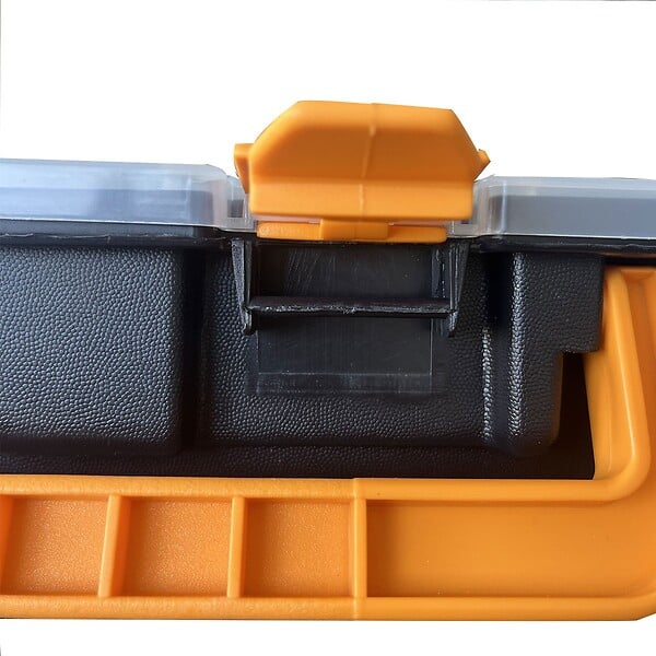 ARTPLAST - Boîte de rangement professionnelle Organiseur 23 compartiments amovibles Noir Orange 44.3 x 31.7 x 8 cm ARTPLAST - large