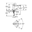 GROHE - Robinet de cuisine Get chromé + nettoyant Grohclean - vignette