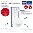 VILLEROY ET BOCH - Pack WC suspendu sans bride  Architectura Directflush+ abattant frein de chute + bâti-support Solido + plaque chromée - vignette