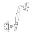 OLFA - Douchette avec flexible et support mural PAINI Lady's auburn - vignette