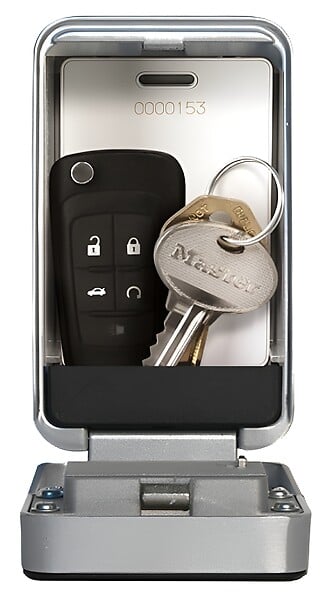 MASTER LOCK - Rangement sécurisé pour les clés : Select Access à montage mural - Format M - Construction en aluminium résistante aux intempéries - Kit de montage inclus- Combinaison programmable à 4 chiffres  -Noir - large