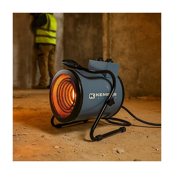 KEMPER - Générateur Air Chaud Electrique Portable 3000W - Chauffage Soufflant Chantier Ventilation Thermostat Atelier Garage Kemper - large