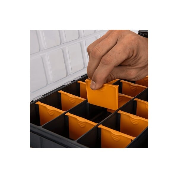 VITO - Boîte de Rangement 20 compartiments Amovibles - Organiseur Transparent Multifonction pour Petites Pièces Vis, Boulons VITO - large