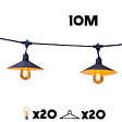 LUMISKY - Guirlande connectable VINTY 20 ampoules E27 10M - vignette