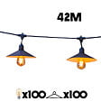 LUMISKY - Guirlande connectable VINTY 100 ampoules E27 42M - vignette