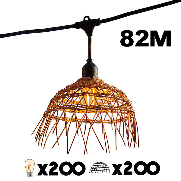 LUMISKY - Guirlande connectable HAWAII 200 ampoules E27 82M - large
