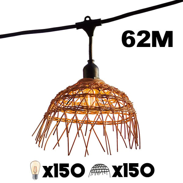 LUMISKY - Guirlande connectable HAWAII 150 ampoules E27 62M - large