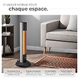 TECTAKE - Radiateur infrarouge Solaris Terra 1500W avec fonction minuterie noir - vignette