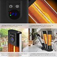 TECTAKE - Radiateur infrarouge Solaris Terra 1500W avec fonction minuterie noir - vignette