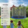 TECTAKE - Trampoline modèle B noir/bleu - vignette