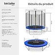 TECTAKE - Trampoline modèle B noir/bleu - vignette