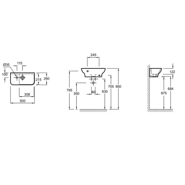 JACOB DELAFON - Lave-mains compact Struktura - large