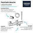 GROHE - Pack mitigeur thermostatique Grohtherm 800  + Douchette Get Stick + Flexible1750 mm et support - vignette