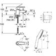 GROHE - Pack mitigeur mécanique Quickfix Start 2021 + Douchette 2 jets Vitalio Start 110 + Flexible1750 mm et support - vignette