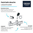 GROHE - Pack mitigeur thermostatique Grotherm 800 + Douchette 2 jets Vitalio Comfort 110 + Flexible1750 mm et support - vignette