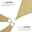TECTAKE - Voile d'ombrage triangulaire, beige beige - vignette