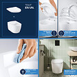 GROHE - Pack WC suspendu sans bride Start Round Ceramic  + Bati support hauteur réduite universel mur-sol + Plaque carré chromé - vignette