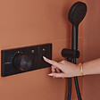 JACOB DELAFON - Colonne de douche encastrée thermostatique Grands Boulevards ronde noire mate - vignette