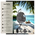 TECTAKE - Fauteuil suspendu en acier anthracite intérieur extérieur coussin amovible - vignette