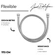 JACOB DELAFON - Flexible anti torsion 175 cm métal chrome - vignette