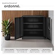 TECTAKE - Armoire métallique à dossiers 3 étagères 90x40x90cm noir - vignette