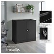 TECTAKE - Armoire métallique à dossiers 3 étagères 90x40x90cm noir - vignette