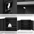 TECTAKE - Armoire métallique à dossiers 3 étagères 90x40x90cm noir - vignette