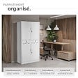 TECTAKE - Armoire de classement en acier revêtu par poudre gris clair avec 2 tiroirs 5 compartiments 40 x 80 x 180 cm - vignette