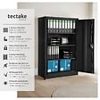 TECTAKE - Armoire métallique à dossiers 4 niveaux 140x90x40cm noir - vignette