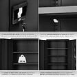 TECTAKE - Armoire métallique à dossiers 4 niveaux 140x90x40cm noir - vignette