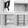 TECTAKE - Armoire métallique verrouillable 4 niveaux gris en acier revêtement poudre 140x90x40 cm - vignette