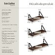 TECTAKE - 3 étagères suspendues Cowell Bois foncé industriel, rustique - vignette