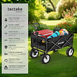 TECTAKE - Chariot pliable LEON avec freins, capacité de charge 80kg noir - vignette